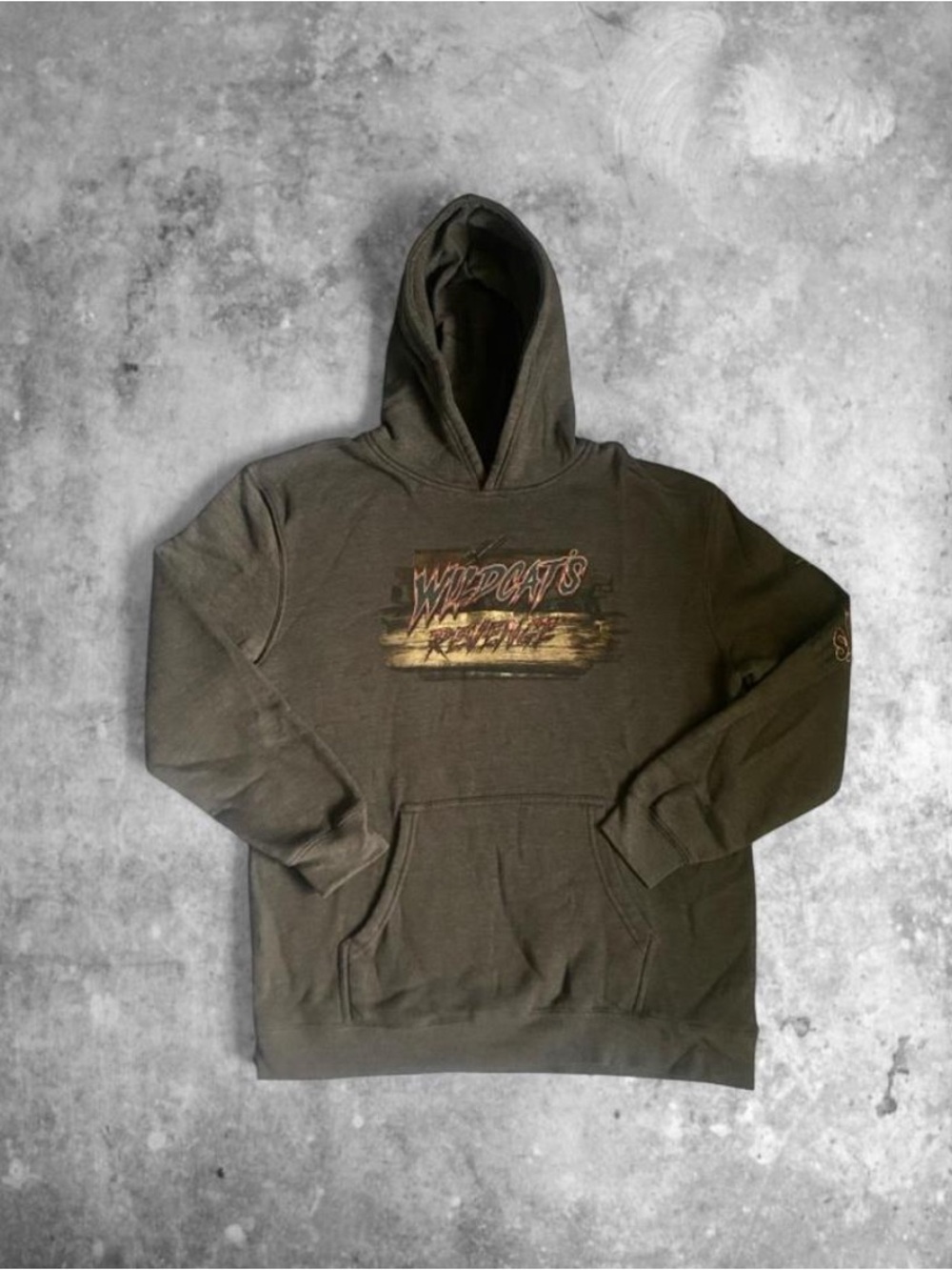 Unbranded Olive Green Graphic Hoodie - Men's Casual Pullover